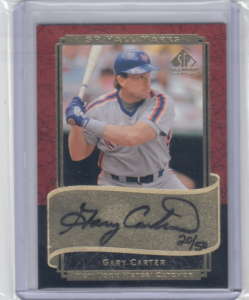 2003 Gary Carter SP Legendary Cuts Hall Marks AUTO /50 - GC New York NY Mets - Image 1 of 1