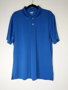 Lands End Size L Large Blue Short Sleeve Polo Shirt - Picture 1 of 6