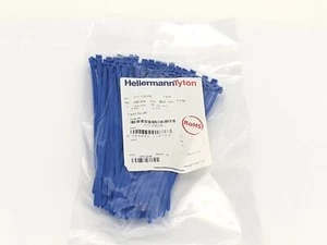 Set: 100x 111-03008 Kabelbinder Hellermann Tyton, 150x3,5 mm, blau - Bild 1 von 2