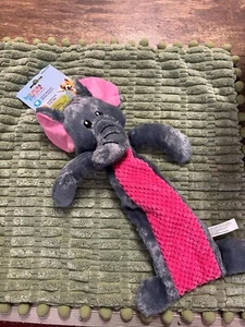 Flattie Elephant Ultrasonic Squeaker Dog Toy Large Pink New - Picture 1 of 1