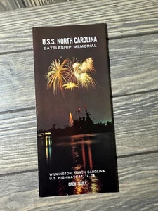 Vintage U.S.S. North Carolina Battleship Memorial Wilmington Brochure - Picture 1 of 3