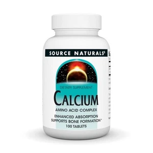 Source Naturals, Inc. Calcium Amino Acid Complex 200mg 100 Tablet - Picture 1 of 1
