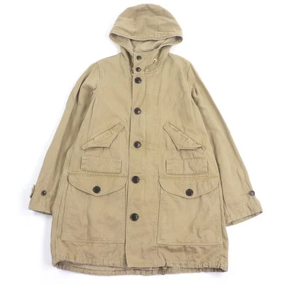 Gran abrigo VISVIM ABRIGO TOWNSEND PRIME con capucha campo beige algodón para hombre 2 Foto 1 de 4