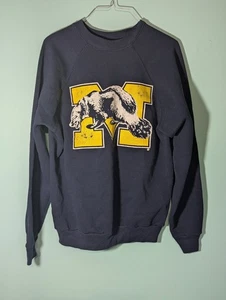 Vintage 90's michigan Wolverines Sweatshirt Size Large Made In USA - Picture 1 of 8
