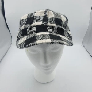 Damen Zeitungsjungenmütze, nagelneu, Einheitsgröße, schwarz-weiß - Bild 1 von 7