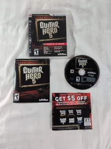 ✨GUITAR HERO 5 SONY PLAYSTATION 3 PS3 COMPLETE WITH MANUAL✨ - Picture 1 of 3
