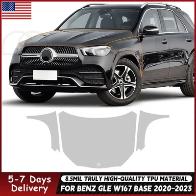 For Benz GLE Base W167 2020-2023 Hood Fender Precut Paint Protection Film PPF - Image 1 of 4