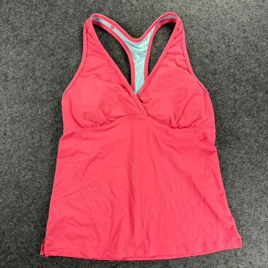 Athleta коралл Майка женщин средний высокий MT спортивная спина встроенный бюстгальтер - Изображение 1 из 4