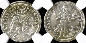 NGC Nurnberg MS 65 1700 1 Dreier Silver Coin Germany Baptism of Jesus in Jordan - Picture 1 of 11