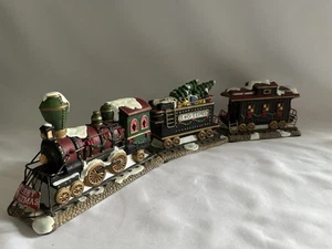 Cuadrado San Nicolás 3 Piezas “Juego Tren” Pintado a Mano Iluminado Sin Cordón - Imagen 1 de 16