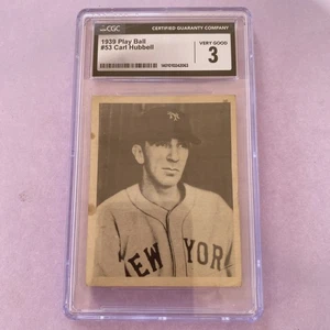1939 Spielball Carl Hubbell #53 CGC 3 sehr gut - Bild 1 von 3