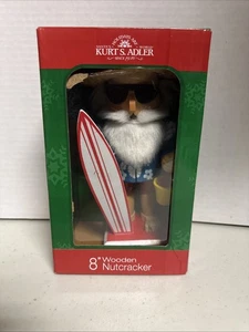 Kurt Adler (#C5876) Surfer Santa Nussknacker 8" Strand Hawaii Surfbrett  - Bild 1 von 2