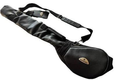 Bolso de golf Samsonite de cuero negro para domingo forro de piel sintética bandolera Foto 1 de 4