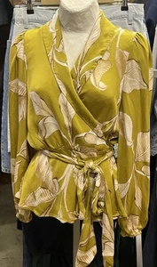 Banana Republic Damen Satin Wickelbluse Gr. S - Bild 1 von 14