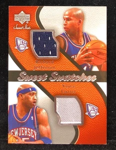 2007-08 UPPER DECK SWEET SHOT SWATCHES DUAL VINCE CARTER RICHARD JEFFERSON NETS - Picture 1 of 2