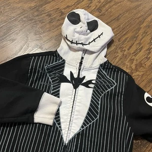 The Nightmare Before Christmas Full Zip Hoodie Jack Skellington Size M(8) Kids - Picture 1 of 4