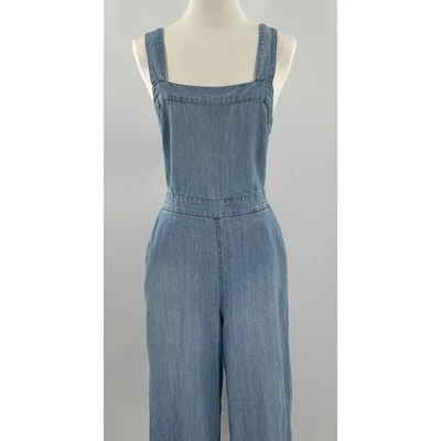 Mono Madewell Cambray Denim Pierna Ancha Mono Pantalón Corbata Espalda S 2 4 Foto 1 de 4