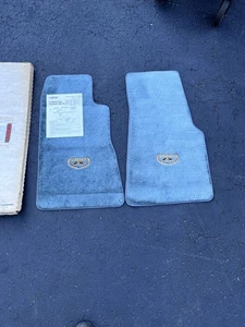 NOS 1984 Nissan Datsun 300ZX Floor Mats Blue  Front W/Clips Original Box - Picture 1 of 10