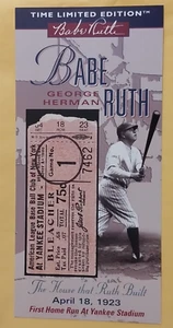 1997 Time Limited Edition Babe Ruth 1933 1st All Star Game Replica Ticket 2473 - Picture 1 of 2