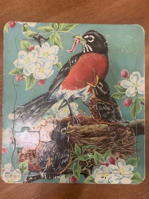 jigsaw puzzle cardboard with frame antique vintage Saalfield Publishing - Image 1 of 2