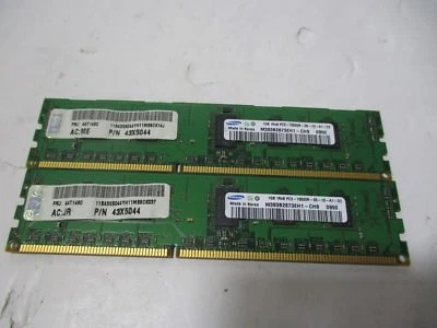2x Samsung M393B2873EH1-CH9 IBM 43X5044 1GB PC3-10600R DDR3 1Rx8 RAM 2GB - Image 1 of 4