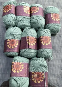 Mirasol Oragnic Cotton Yarn Sage Green 120 Yd Lot Of 9 - Picture 1 of 3