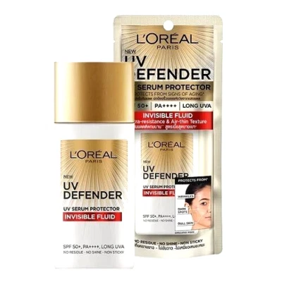 L'oreal UV Defender Invisible Fluid Serum Reduce Wrinkle SPF50 Brighten Skin50ml - Image 1 of 4