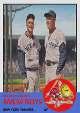 MICKEY MANTLE ROGER MARIS 63 M&M BOYS ACEO ART CARD #A# BUY 5 GET 1 FREE ## cndy
