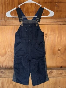 BABY GAP Snow Suit Bib Overalls One Piece Snow Toddler 12-18 Months Dark Blue - Picture 1 of 9