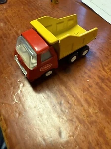 Vintage Tonka 5" Mini Diecast Dump Truck 1960s Red Yellow Small Die Cast Metal - Picture 1 of 4