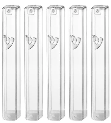 MEZUZAH CASE Holder Plastic self stick Rectangle Shape Silver shin .Waterproof - Image 1 of 3