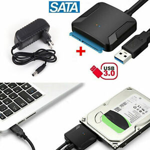 USB 3.0 zu SATA Adapter Konverter für 2,5" 3,5" SATA Externe HDD SSD Festplatten