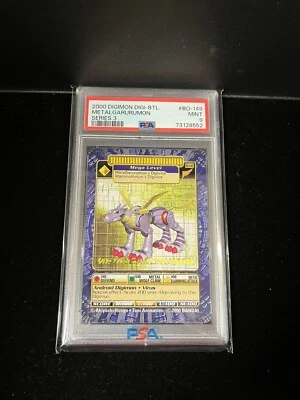 2000 Digimon Digi-Battle Series 3 Gold Stamp MetalGarurumon #BO-149 PSA 9 MINT - Image 1 of 3