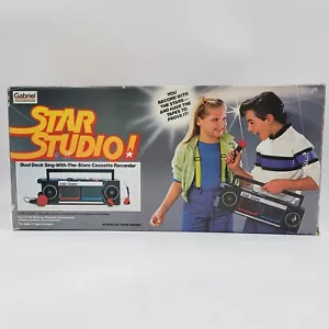Gabriel STAR STUDIO Dual Cassette Deck Recorder Sing With The Stars Complete VTG - Picture 1 of 12