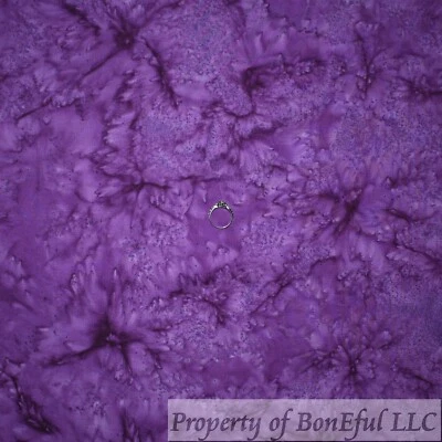 BonEFul FQ Cotton Quilt Purple Tonal Calico Blender Texture Batik Angel Water UK - Image 1 of 4