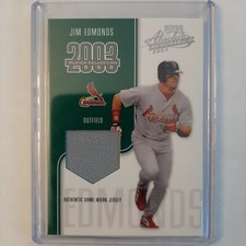 2003 Playoff Absolute Memorabilia JIM EDMONDS JERSEY #22/75 Angels