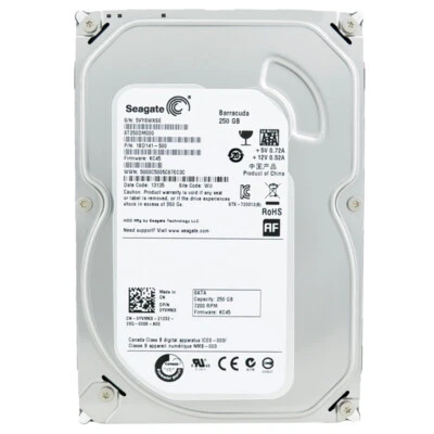 SEAGATE BARRACUDA 250GB ST250DM000 SATA III 16MB 7.2K - Immagine 1 di 4
