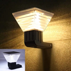 Solar Wall Light Dusk to Dawn Warm and White Light For Yard Porch Patio Front - Picture 1 of 11