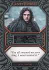 Game of Thrones Iron Anniversary 1, Jon Snow (A) Costume Relic Quote Card QC3