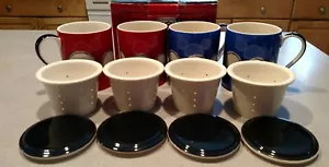Hues 'N Brews Tea Infuser Mug Blue/Red/Black/White, choice of one. - Picture 1 of 4