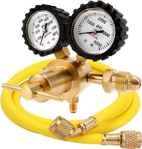 Nitrogen Regulator with 0-800 PSI Delivery Pressure, 60" Hose CGA580 Inlet - Picture 1 of 8