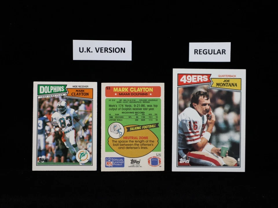 1987   Mark Clayton    Miami Dolphins    U.K. Topps   Mini     #53  "A" - Image 1 of 1