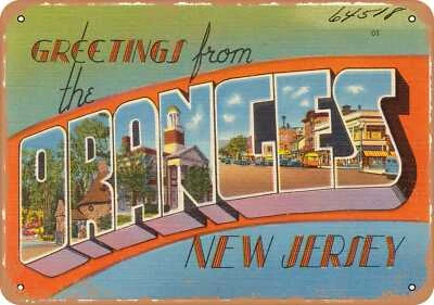Letrero de metal - Postal de Nueva Jersey - Saludos desde las naranjas, Nueva Jersey Foto 1 de 2