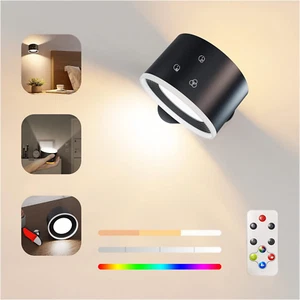 Lampada Da Parete, Lampada Led Con Telecomando Illuminazione Ambientale RGB Dimm - Imagen 1 de 15