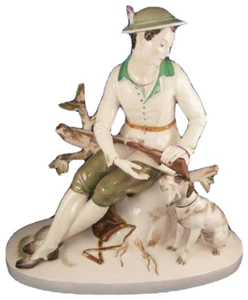 Art Nouveau Schwarzburger Werkstaetten Porcelain Figure Figurine Porzellan Figur - Picture 1 of 11