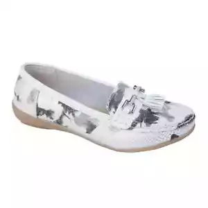 Jo & Joe Ladies Leather Loafers - Comfortable, Casual, Work , Tassel, Slip-ons - Picture 1 of 2