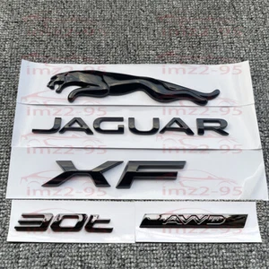 Gloss Black Trunk Badge Emblem Fits Jaguar XF 3.0 SC 380PS Sportbrake 30t AWD - Bild 1 von 7