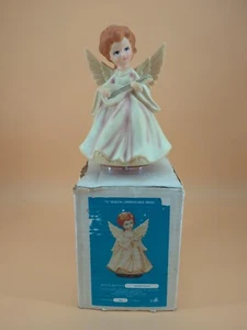 1973 Hong Kong Musical Christmas 7" Angel Rotating Figure Boxed Silent Night VTG - Picture 1 of 7