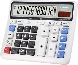 Desktop Calculator Extra Large LCD Display 12-Digit Big Number Accounting Calcul - Picture 1 of 9