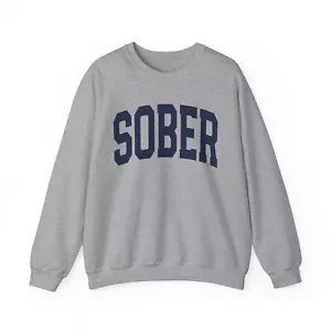 Felpa Sober Sobrietà Recupero 1 2 3 4 5 6 10 Regali Girocollo Pullover Maglietta - Foto 1 di 8